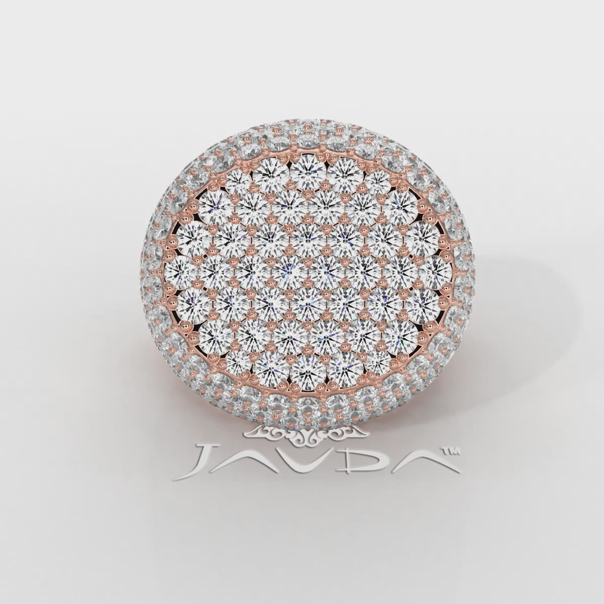 Circle of Glamour Men's 14K White Gold Lab Diamond Ring 11.5ctw